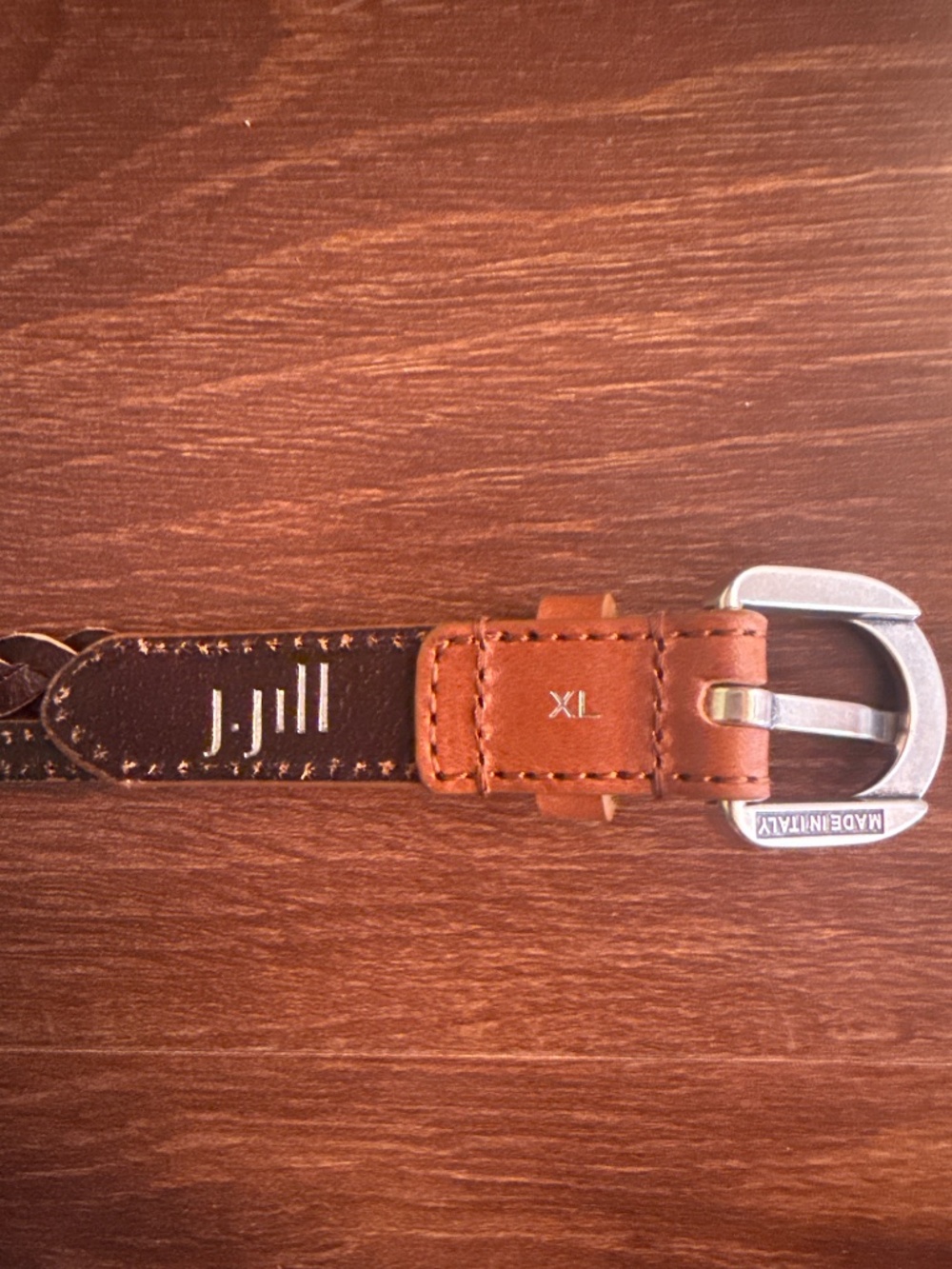 J JILL Double Braided Genuine Leather Belt Size XL - Picture 4 of 9